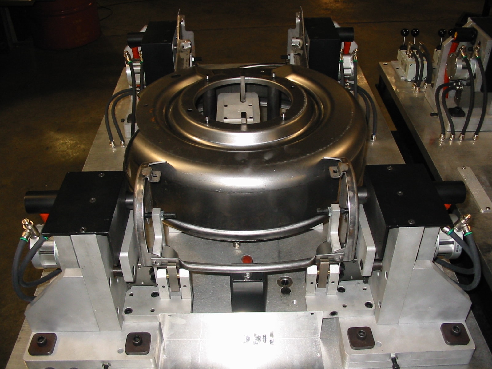 Belt sander in use